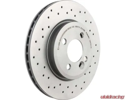 Brembo Premium UV Coated Front Xtra Cross Drilled Brake Rotor for Mini Cooper 2007-2015 - 09.A761.1X
