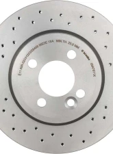 Brembo Premium UV Coated Front Xtra Cross Drilled Brake Rotor for Mini Cooper 2007-2015                                     - 09.A761.1X - Image 5