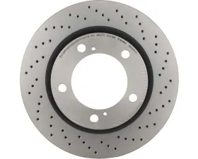 Brembo Premium UV Coated Front Xtra Cross Drilled Brake Rotor for Lexus LX570, Toyota Land Cruiser 2008-2015