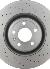 Brembo Premium UV Coated Front Xtra Cross Drilled Brake Rotor for Audi S4/S5 2010-2011                                     - 09.B039.1X - Image 6