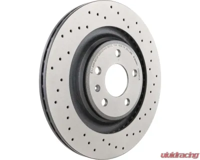 Brembo Brakes Premium UV Coated Rear Xtra Cross Drilled Brake Rotor for Audi S4/S5 2010-2011 - 09.B040.1X