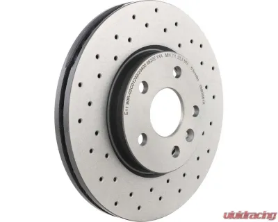Brembo Premium UV Coated Front Xtra Cross Drilled Brake Rotor for Chevrolet Cruze/Sonic 2011-2020 - 09.B355.1X