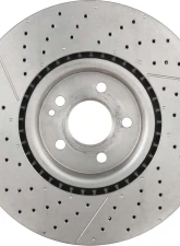 Brembo Premium UV Coated Front Brake Rotor for Mercedes-Benz CLA45 AMG 2014-2019, GLA45 AMG 2015-2019, High Carbon, Drilled & Grooved                                     - 09.B913.11 - Image 2