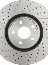 Brembo Premium UV Coated Front Brake Rotor for Mercedes-Benz CLA45 AMG 2014-2019, GLA45 AMG 2015-2019, High Carbon, Drilled & Grooved                                     - 09.B913.11 - Image 6