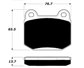 Brembo RA01 E Caliper Rear Brake Pad Subaru STI