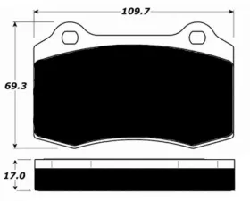 Brembo RA01 E Caliper Brake Pads Ford Cobra R