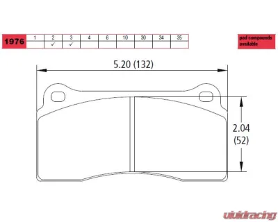 Brembo TS20 B | H Modified 380mm Brake Pad - 2337.18.TS20M