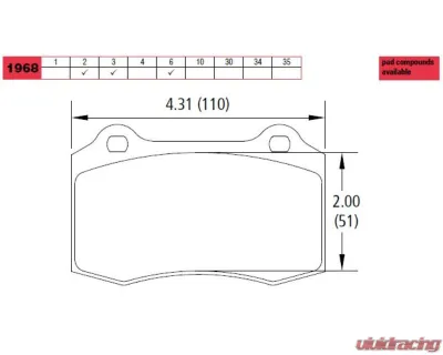 Brembo TS20 A | C | F Caliper Brake Pads - 2368.14.TS20