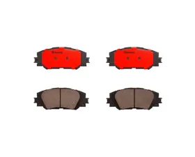 Brembo Brakes Premium NAO Ceramic Brake Pads for Toyota Corolla 2014-2019, Slotted