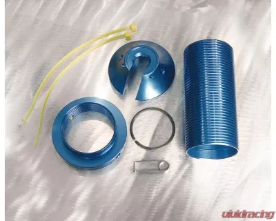 AFCO 2-5/8" OD Spring 7" Sleeve Aluminum Blue Anodized Coilover Kit Steel Body Removable Rod End - 20125A-7R