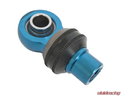 AFCO 2" Extended Aluminum Blue Anodized Spherical, 1/2" Bore 12mm x 1.25 Right Hand Female Thread Shock End - 20177-2D