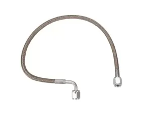 AFCO 18" Long Stainless Steel Flexible Brake Line 4 An Straight / 4 An 90 Degree Fittings -4 Line