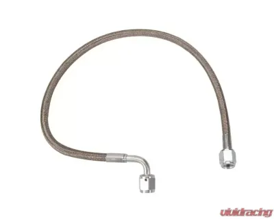 AFCO 18" Long Stainless Steel Flexible Brake Line 4 An Straight / 4 An 90 Degree Fittings -4 Line - 40263-18
