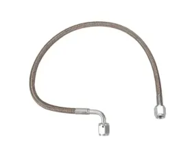AFCO 24" Long Stainless Steel Flexible Brake Line 4 An Straight / 4 An 90 Degree Fittings -4 Line