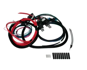 AFCO Wire Harness Dual Fan Dual 40 Amp Relays Positive Or Negative Controlled Universal