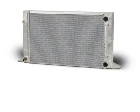 AFCO 1-1/4 Inlet 1-1/4 Outlet Aluminum Polish Radiator Scirocco Right Hand No Filler Neck Double Pass