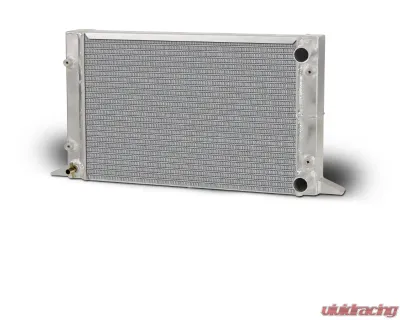 AFCO 1-1/4 Inlet 1-1/4 Outlet Aluminum Polish Radiator Scirocco Right Hand No Filler Neck Double Pass - 80107NZ