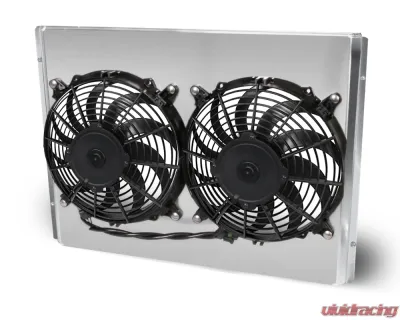 AFCO Aluminum Fan Shroud Truck Dual Polished Shroud Chevrolet Truck 1955-1959 - 80137-F-DP-N