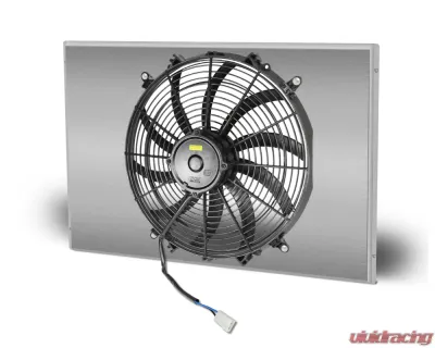 AFCO Aluminum Fan Shroud Single Satin Shroud Chevrolet Truck 1955-1959 - 80137-F-SS-N
