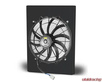 AFCO Aluminum Shroud Only Single Black Shroud w/ Trans Cooler Chevrolet Truck 1947-1955 - 80138-F-SB-Y