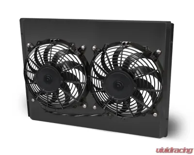 AFCO Aluminum Fan Shroud Dual Black Shroud Chevrolet 1949-1954 - 80139-F-DB-N