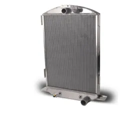 AFCO Aluminum Satin Radiator w/ Trans Cooler Ford 1932
