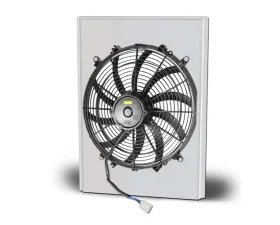 AFCO Aluminum Shroud Only Single Polished Shroud w/ Trans Cooler Ford 1933 & 1934