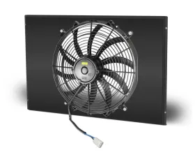 AFCO Aluminum Shroud Only Single Black Shroud Chevrolet 1955-1956