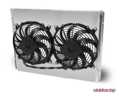 AFCO Aluminum Shroud Only Dual Polished Shroud Chevrolet 1957 - 80170-F-DP-N