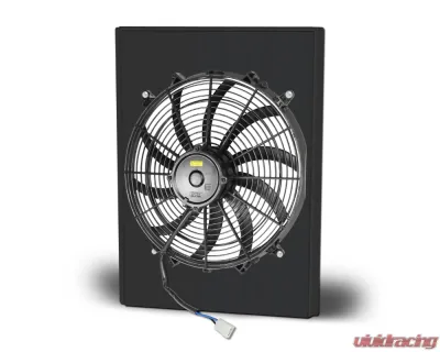 AFCO Aluminum Shroud Only Single Black Shroud Chevrolet 1957 - 80170-F-SB-N