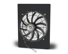 AFCO Aluminum Shroud Only Single Black Shroud Chevrolet Engine Ford 1940