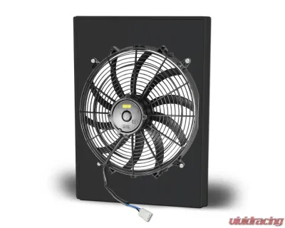 AFCO Aluminum Shroud Only Single Black Shroud Chevrolet Engine Ford 1940 - 80172-F-SB-N