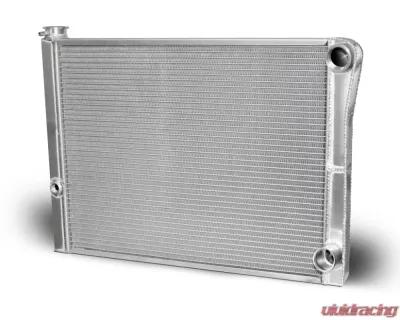 AFCO Universal 20 AN Female Inlet 26 x 19 x 1.50 Core Aluminum Double Pass Radiator - 80184NDP-U