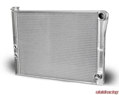 AFCO 27.5 x 19 x 1.50 Core Universal 20 AN Female Inlet w/ 1/2 & 3/8 Bungs Double Pass Radiator Chevrolet - 80185NDP-UB