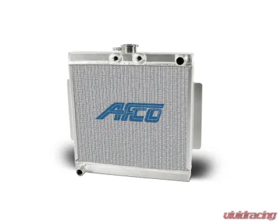 AFCO 1" Inlet/Outlet Aluminum Satin Radiator Mini/Micro Sprint Stand-Up Single Pass - 80206