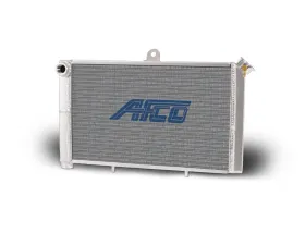 AFCO Mini/Micro Sprint Aluminum Satin Radiator Cage Mount Double Pass 3/4 NPT Female Inlet/Outlet
