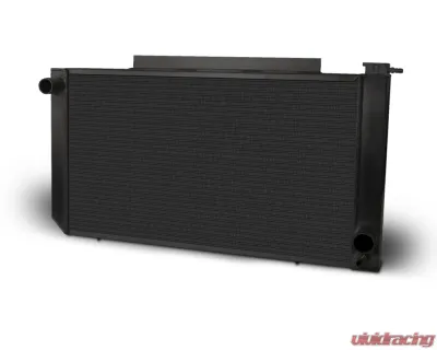 AFCO Aluminum Black Radiator Single Pass w/ Trans Cooler Chevrolet S-10 1982-1993 - 80240-B-NA-Y