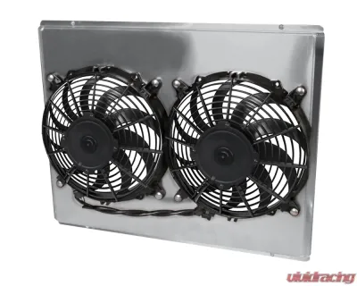 AFCO Aluminum Shroud Only Dual Satin Shroud Chevrolet Truck & Blazer 1973-1981 - 80242-F-DS-N