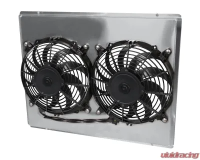 AFCO Aluminum Shroud Only Dual Satin Shroud Chevrolet Truck & Blazer 1967-1972 - 80243-F-DS-N