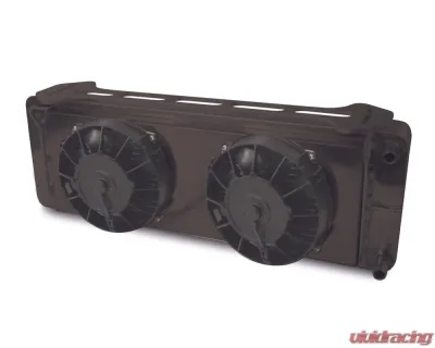 AFCO 26-3/8" x 5-3/8" x 8-7/8" Aluminum Heat Exchanger w/ Dual Fans Double Pass Ford Lightning | F150 1999-2004 - 80249N-FSB