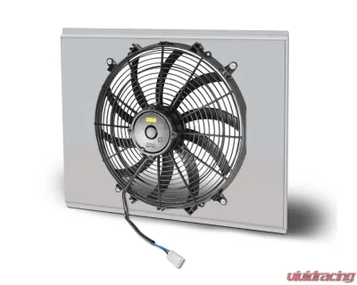AFCO 28" Wide Aluminum Shroud Only Single Satin Shroud Small Block/Big Block Chevrolet Camaro 1967-1969 - 80251-F-SS-N