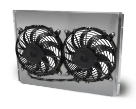 AFCO Aluminum Shroud Only Dual Satin Shroud Downflow Chevrolet Chevelle 1966-1967