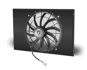 AFCO Aluminum Shroud Only Single Black Shroud Downflow Chevrolet Chevelle 1966-1967