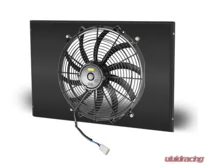 AFCO Aluminum Shroud Only Single Black Shroud Downflow Chevrolet Chevelle 1966-1967 - 80252-F-SB-N