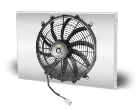 AFCO Aluminum Shroud Only Single Polish Shroud Downflow Chevrolet Chevelle 1966-1967