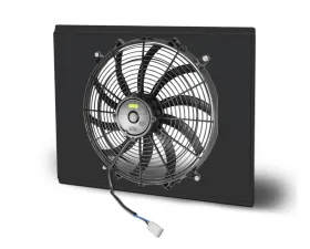 AFCO Aluminum Shroud Only Single Black Shroud Crossflow Chevrolet Chevelle 1968-1977