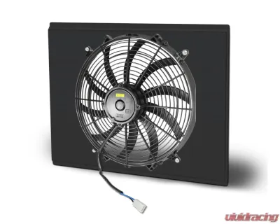 AFCO Aluminum Shroud Only Single Black Shroud Crossflow w/ Trans Cooler Chevrolet Chevelle 1968-1977 - 80253-F-SB-Y