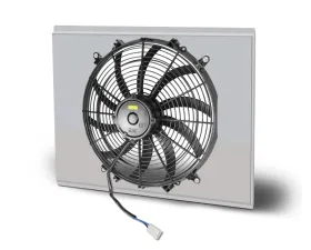 AFCO Aluminum Shroud Only Single Satin Shroud Crossflow Chevrolet Chevelle 1968-1977