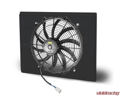 AFCO Aluminum Shroud Only Single Black Shroud Chevrolet Camaro 1970-1981 - 80255-F-SB-N