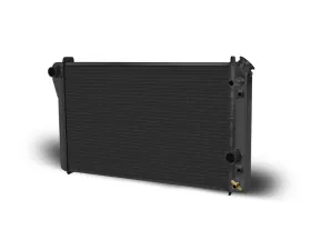 AFCO Aluminum Black Radiator & Shroud Single Black Shroud w/ Trans Cooler Chevrolet Camaro w/ BBC & SBC 1982-1992